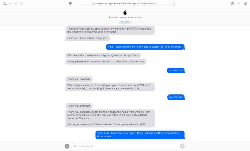 is ntfs compatible with mac