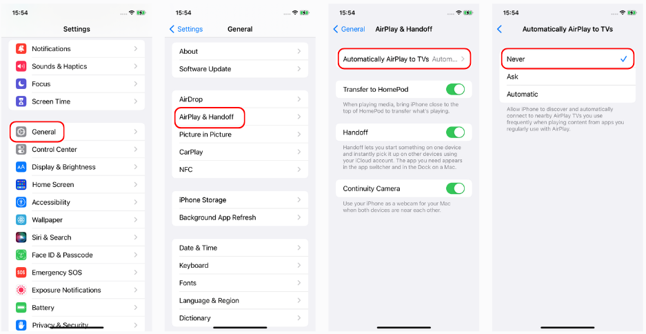 how to disable screen sharing on iphone