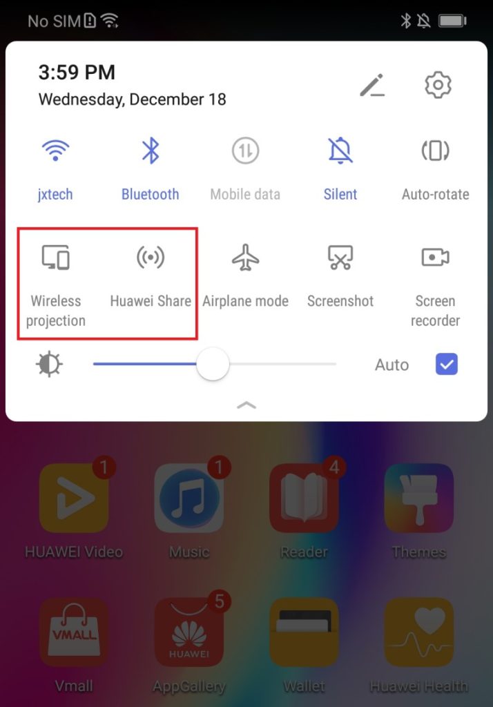 huawei screen mirroring