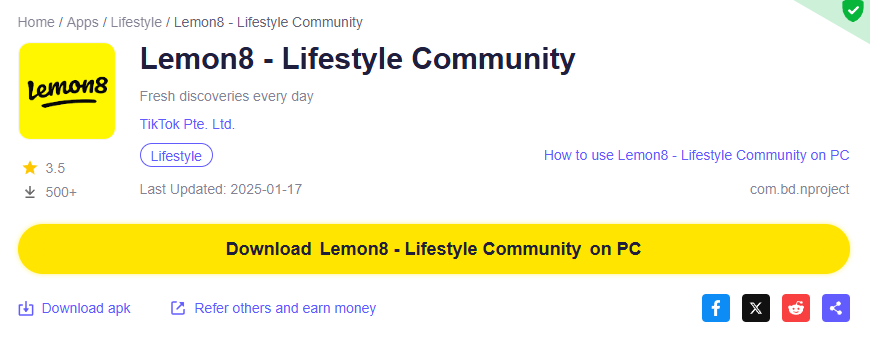 ldplayer-lemon8-pc