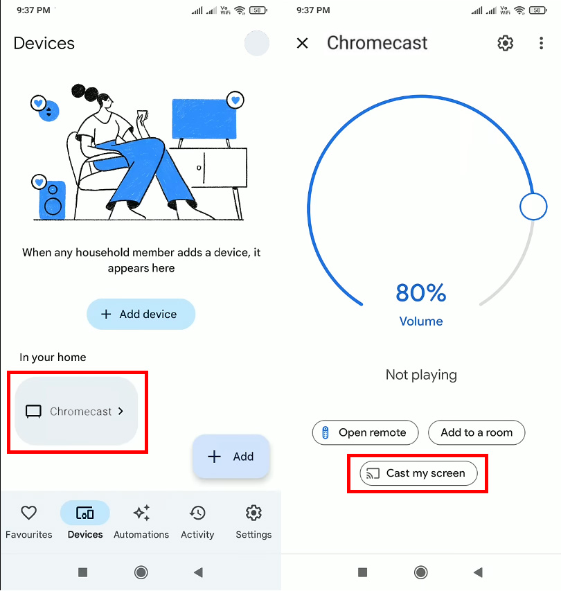 cast chrome browser android