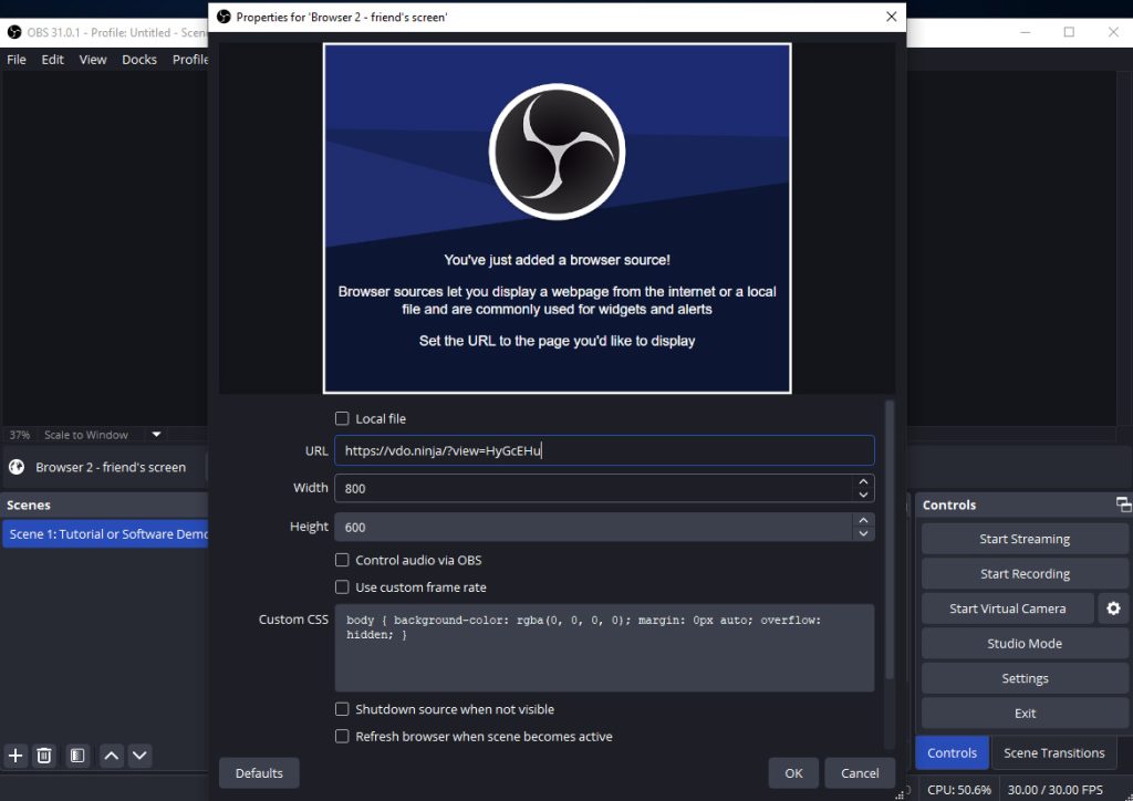 obs screen share