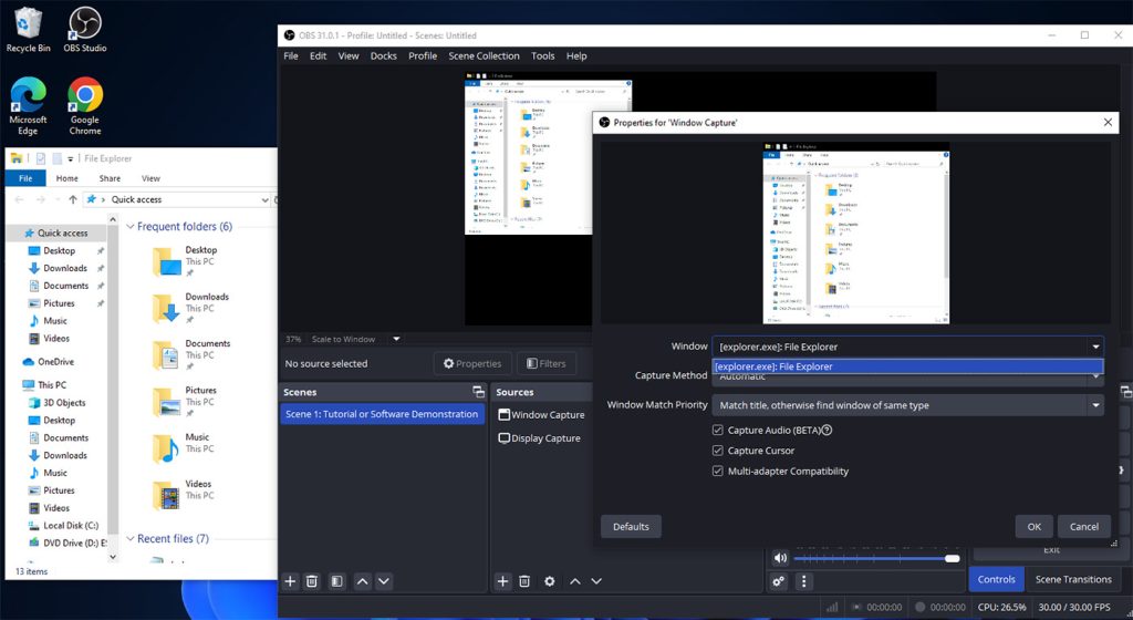 obs how to share screen