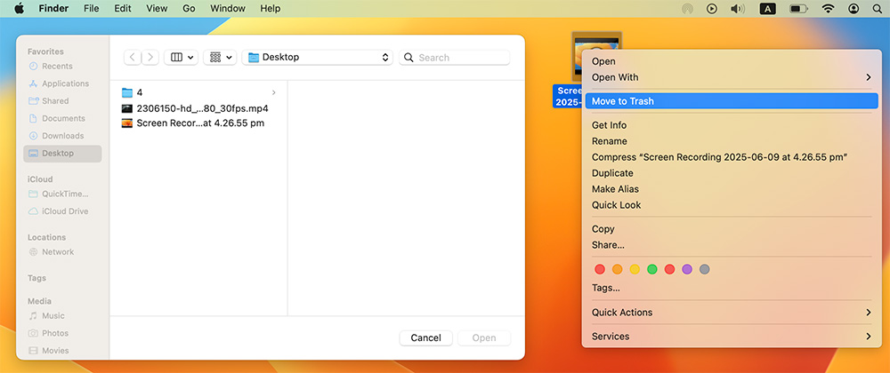 where do screen recordings go on macbook