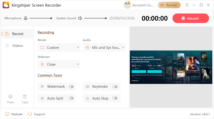 kingshiper-screen-recorder-m4ufree-alternative