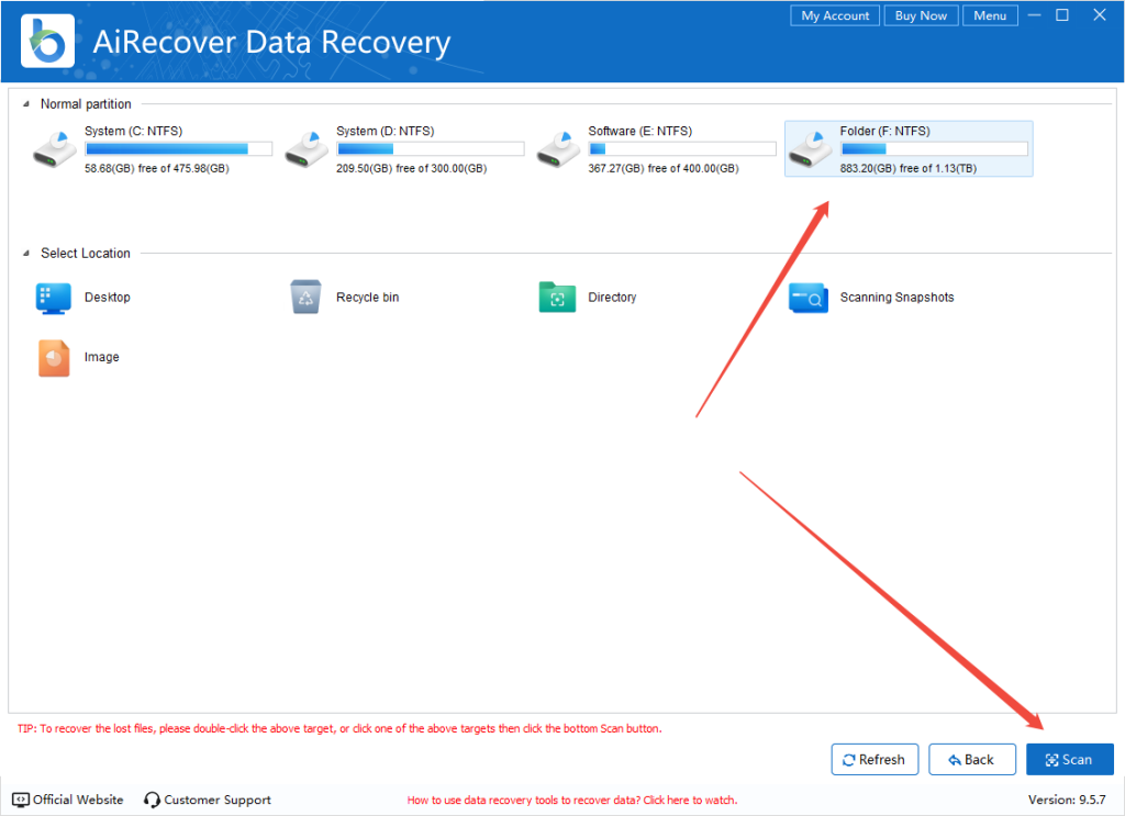 airecover-scan-formatted-ssd