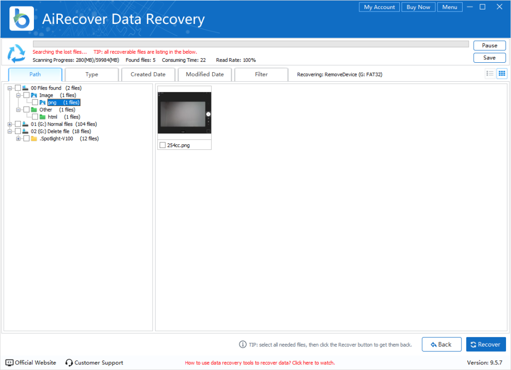 airecover-ps4-data-recovery-scan-preview