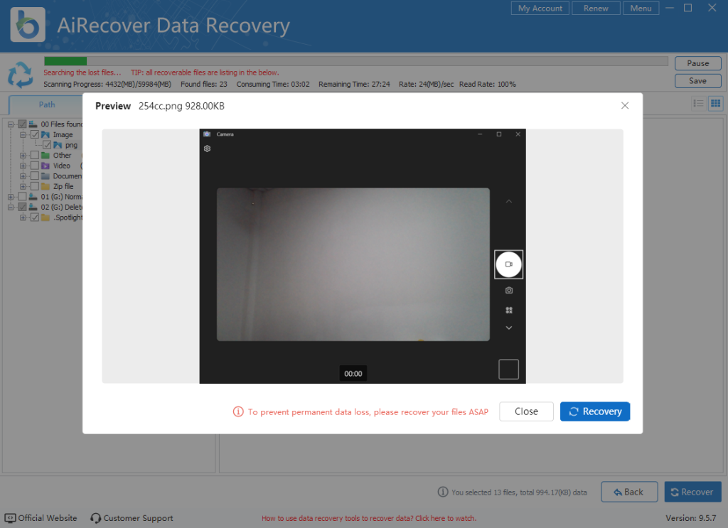 airecover-preview-deleted-photos-from-canon-camera
