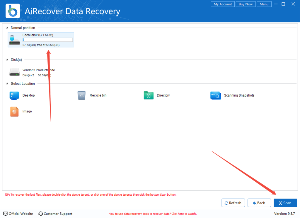 airecover-scan-deleted-photos-from-canon-camera