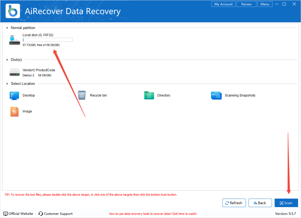 airecover-scan-camera-device