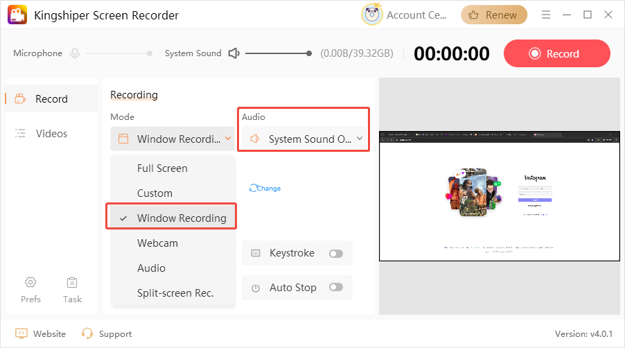 kingshiper-record-instagram-video-window-recording