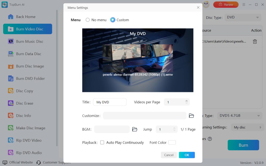 topburn-ai-convert-wmv-to-dvd-2