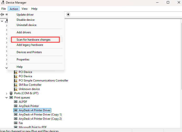 reinstall-printer-scan-for-hardware-changes